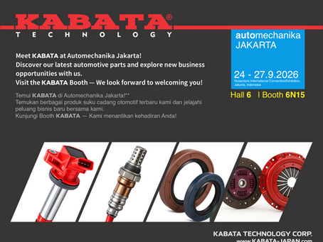 KABATA invitation to visit its automotive spare parts booth at Automechanika Jakarta 2026.