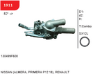 SMART 1911 - Thermostat Assembly - OE 130499F600 - NISSAN (ALMERA, PRIMERA P12 18), RENAULT