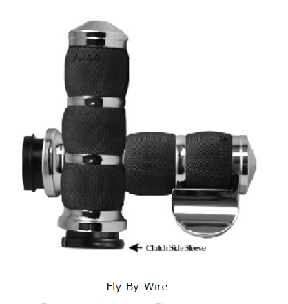 Thumbnail: AIR CUSHION CHROME GRIPS WITH THROTTLE ASSIST