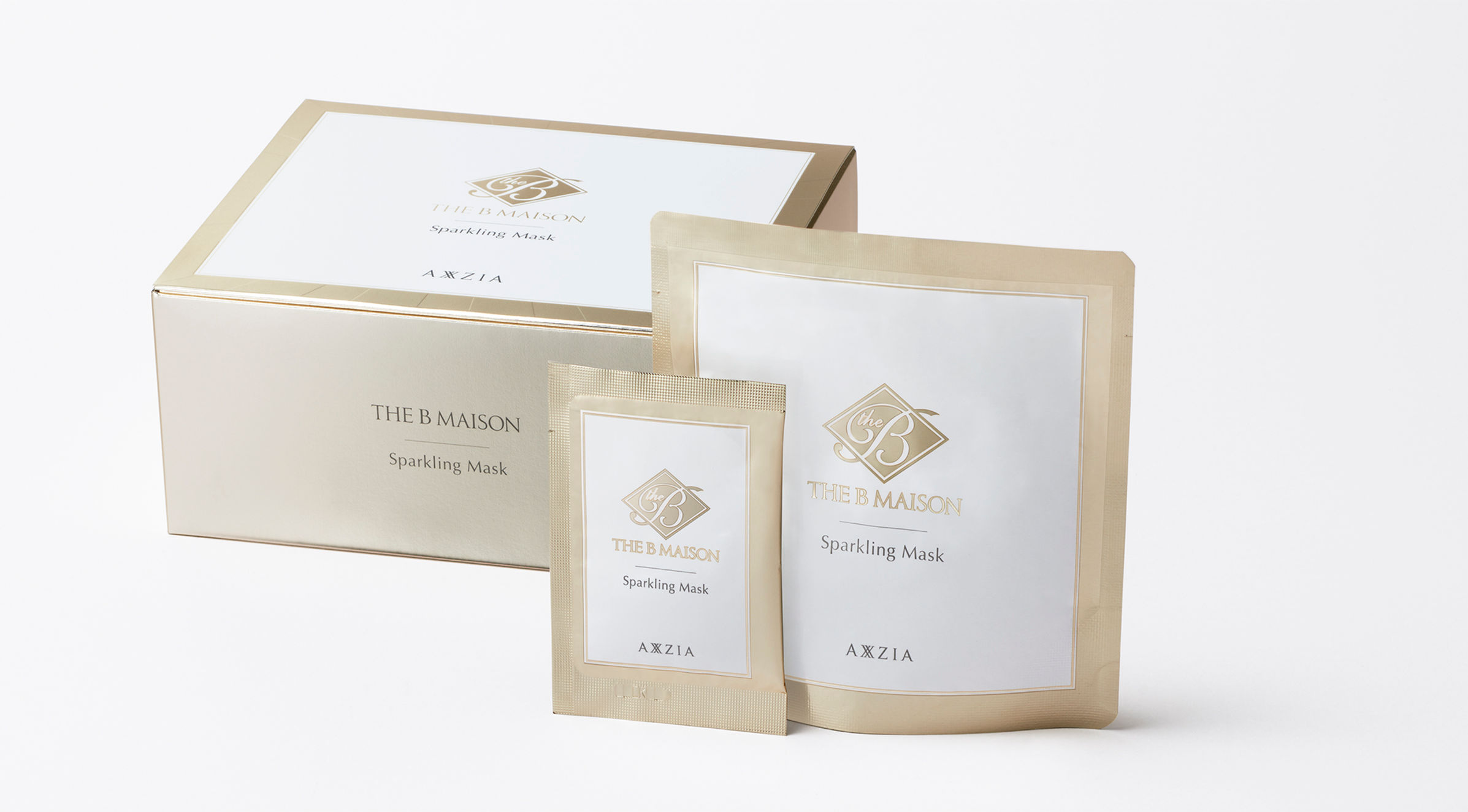 AXXZIA THE B MASION Sparkling Face Gel Mask -  (Granules 4g×10pk +Gel 40g×10pk)