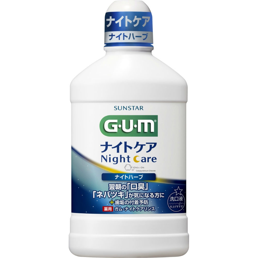 GUM Night Care Rinse Night Herb 450ml
