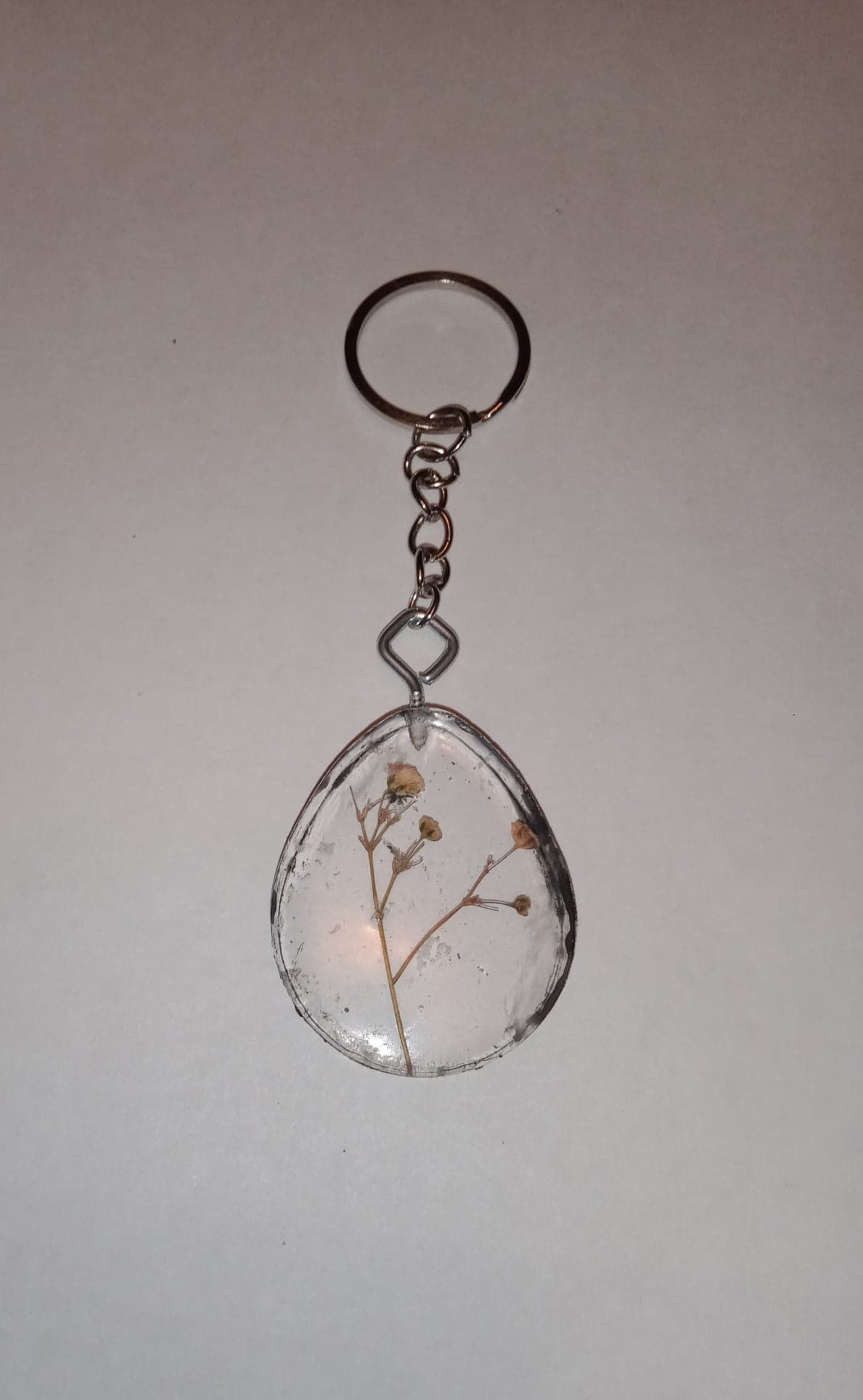 Resin Dried Flowers Keychain