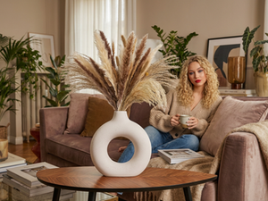 l Vaso Circolare in Ceramica per Erba della Pampa: Il Tocco 'Organic Modern' che Mancava alla Tua Casa