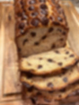 Banana Chocolate Chip Bread Slices