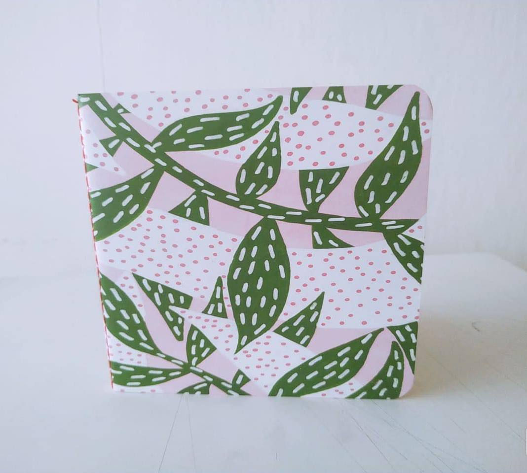 সেলাই নোটবই / Stitch Notebook (হালকা গোলাপী)