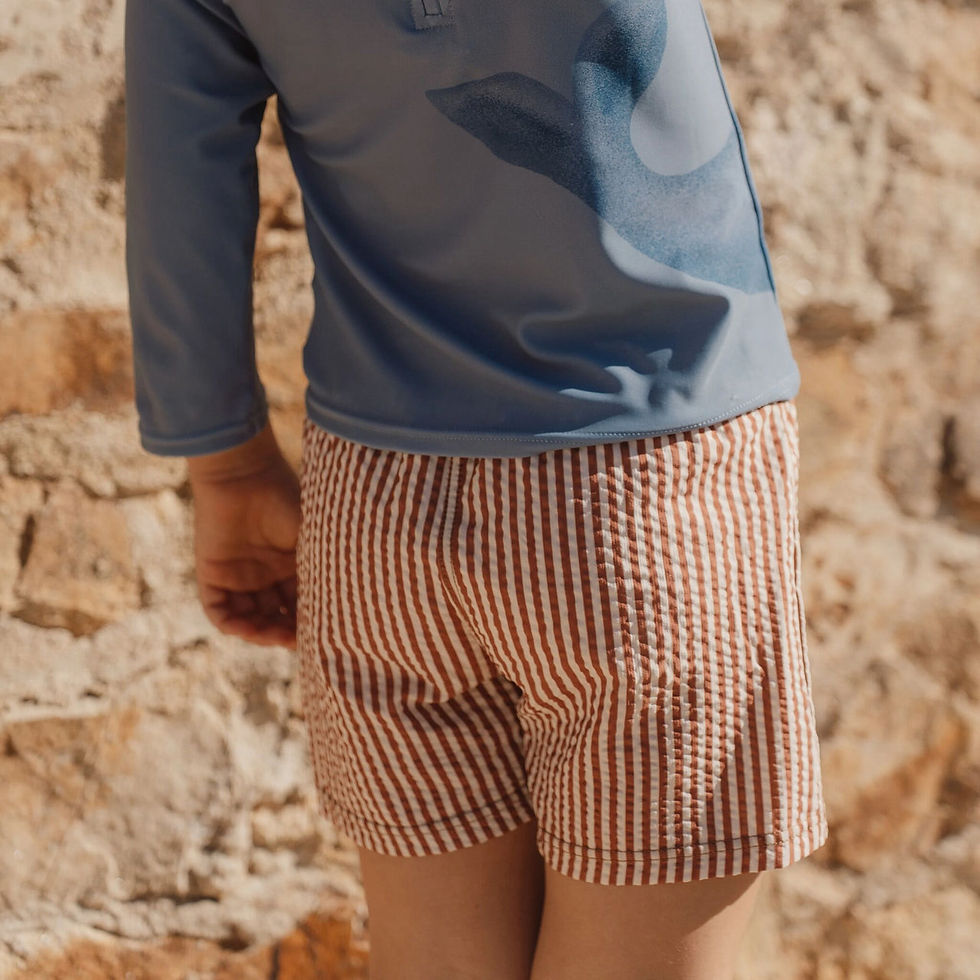 תמונה ממוזערת: בגד ים לילדים Ochre Stripes מבית: LITTLE DUTCH