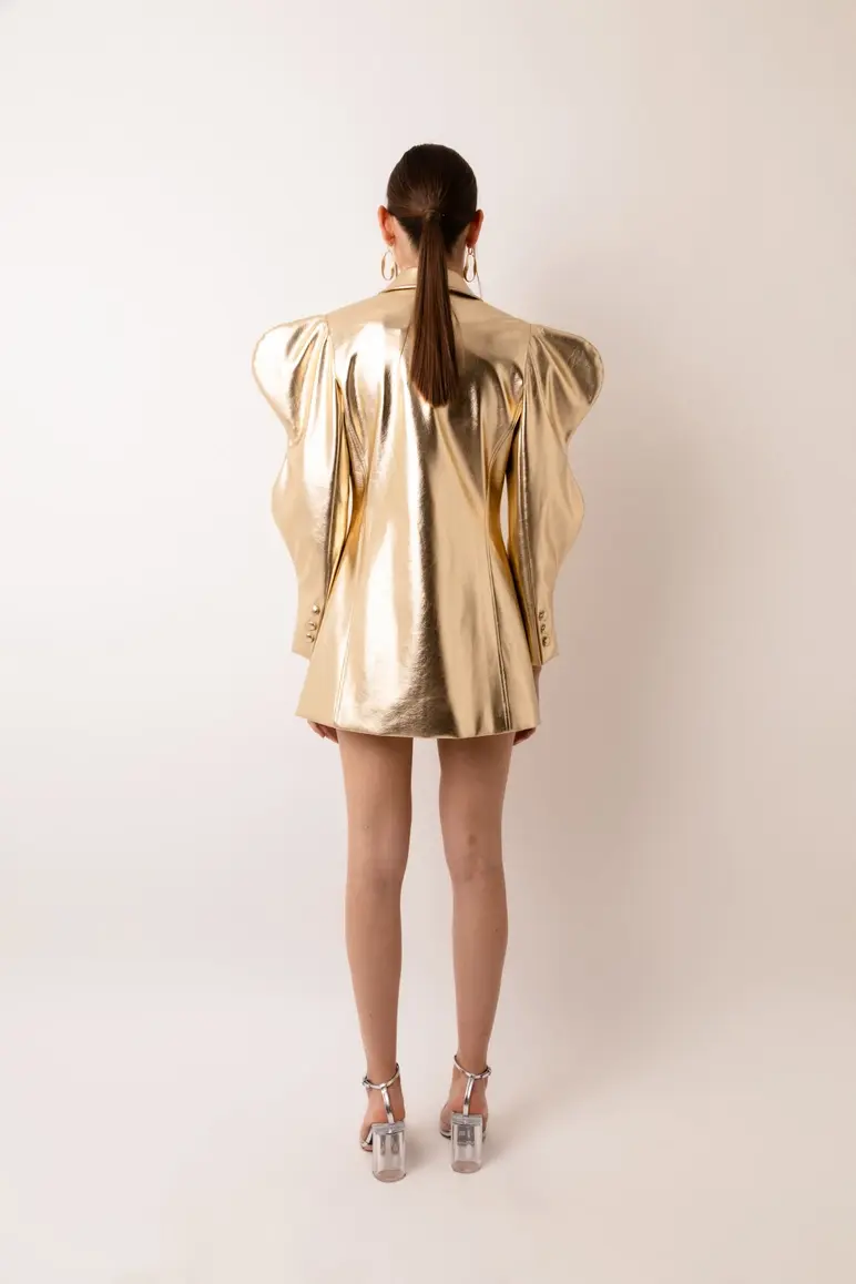 Thumbnail: Soft Metallic Pu Blazer