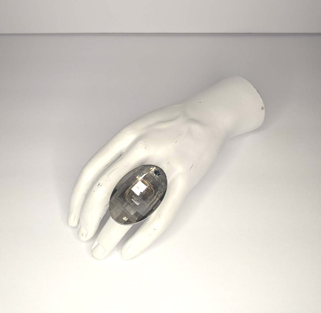 FASHION WHORE Smoky Glass Ring