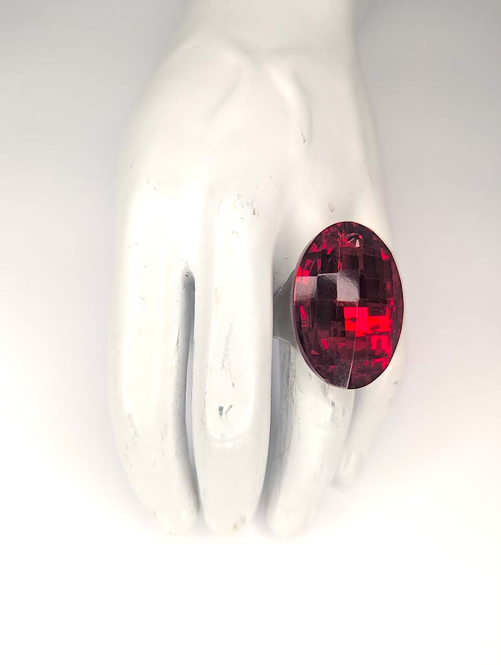 Thumbnail: FASHION WHORE Ruby Red Glass Ring
