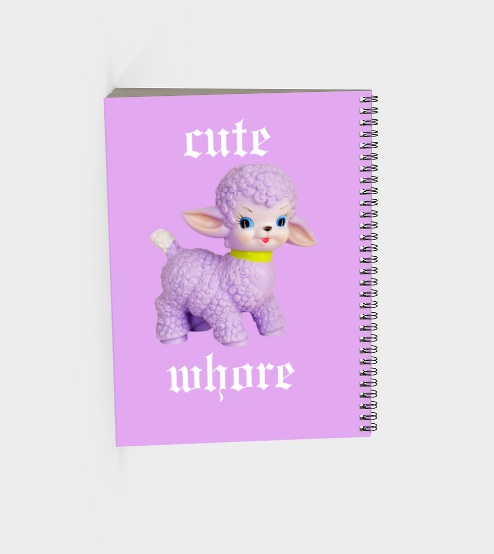 Thumbnail: FASHION WHORE CUTE WHORE Lamb Notebook