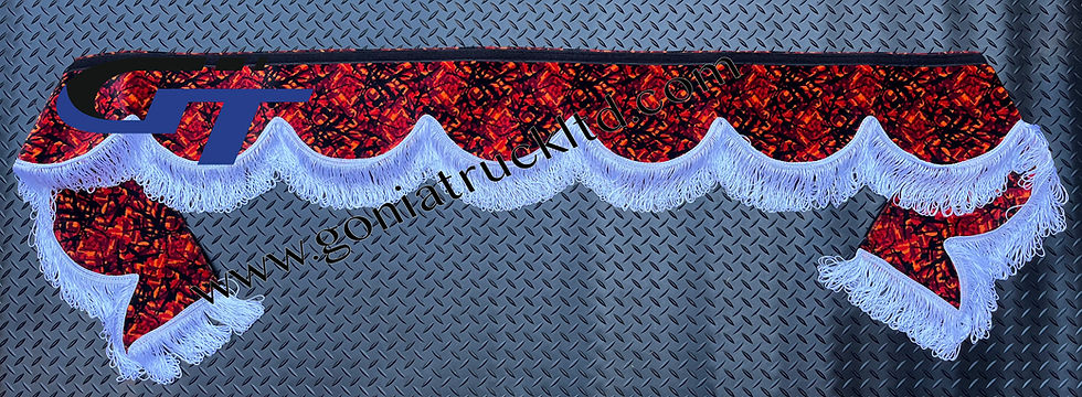 Thumbnail: Truck front window pelmet in danish style.