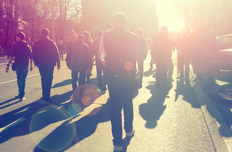 Street Crowd Gathering