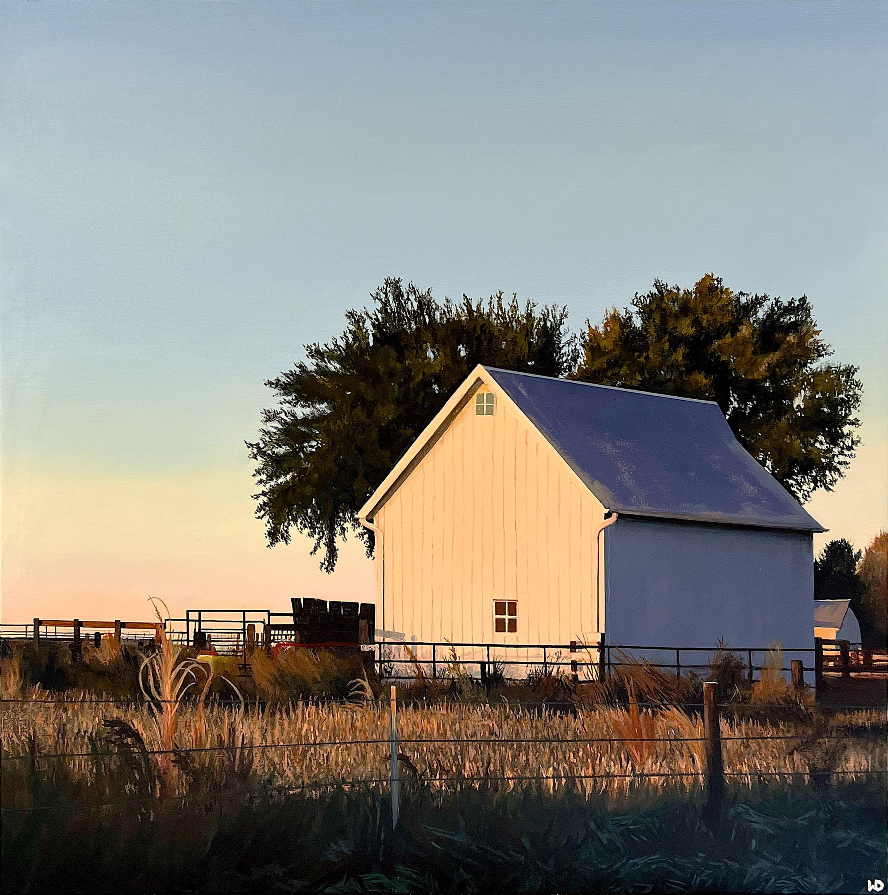 Iowa Barn at Golden Hour