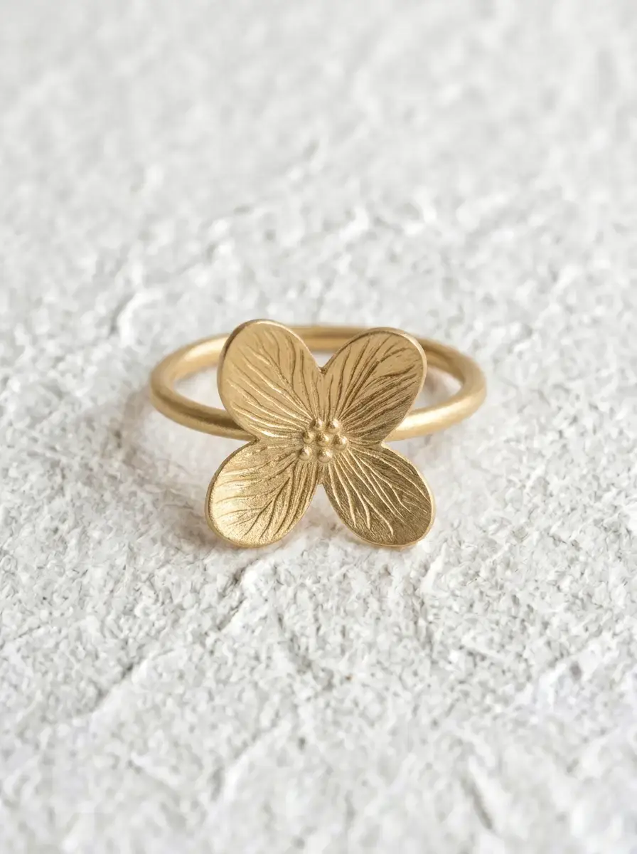 Anillo hortensia simple | María Rosúa