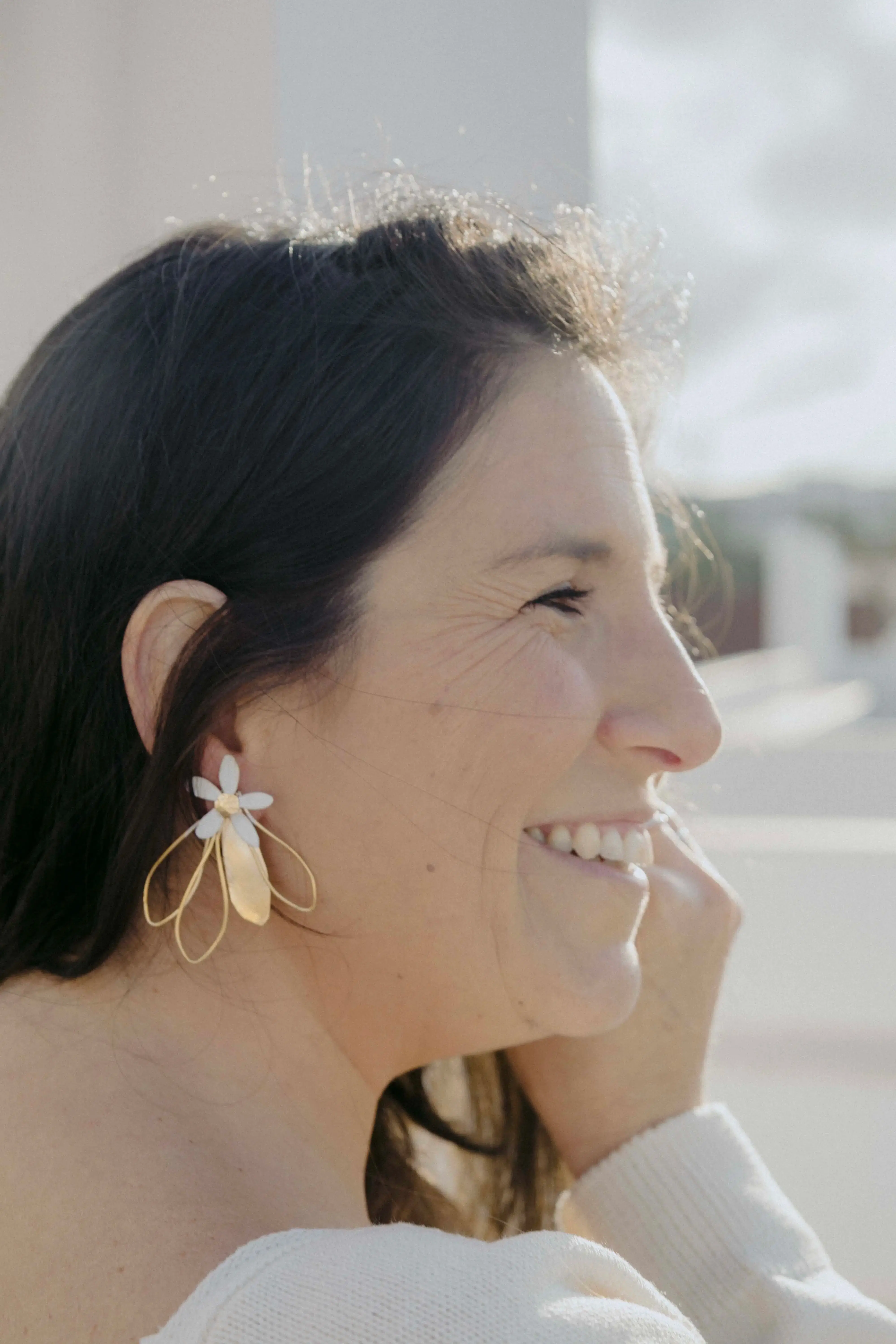 Pendientes pequeños jazmin del aire