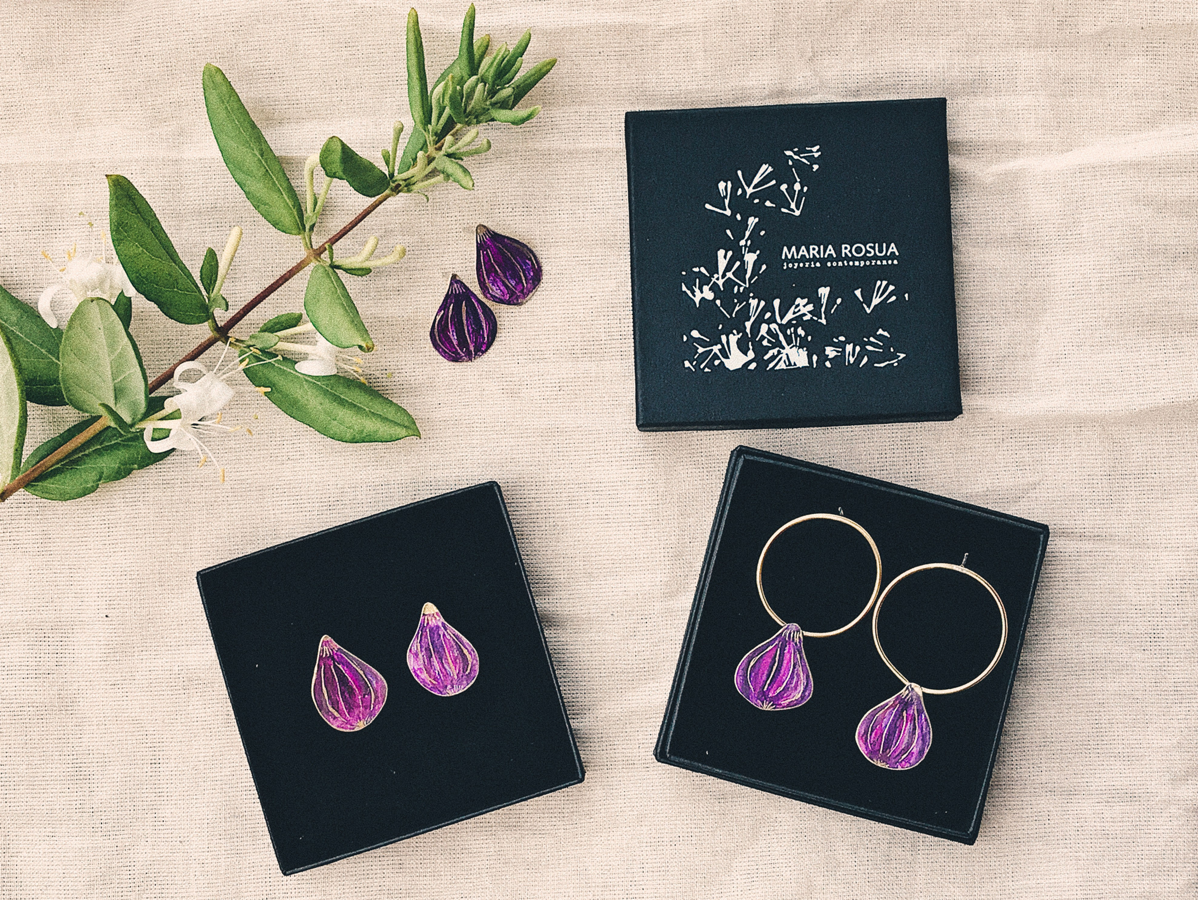 Pendientes higos pequeños