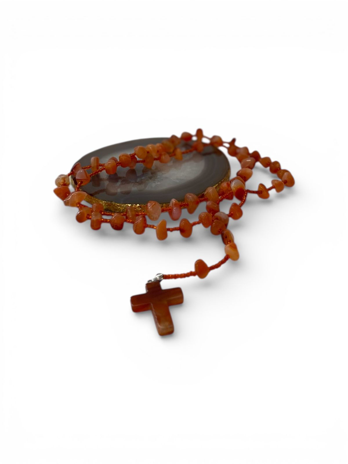 Terço de Pedra Cornalina