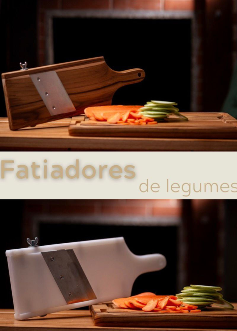 Miniatura: Fatiador de Legumes em Madeira