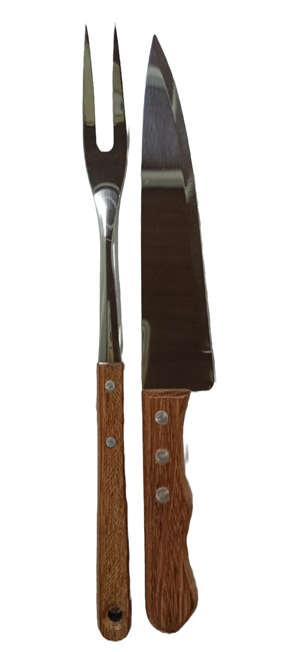 Miniatura: Kit Churrasco - Tábua com Alças + Faca 8"