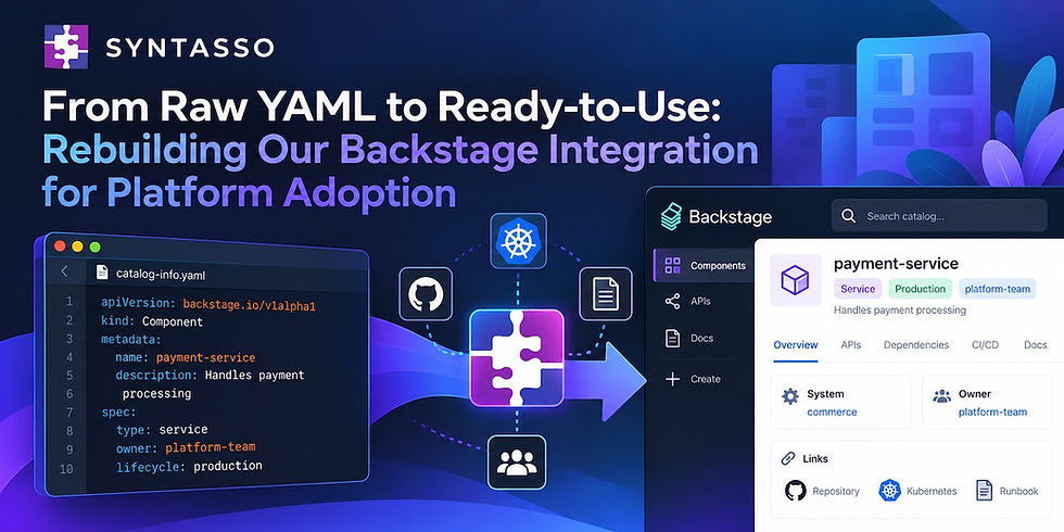 From Raw YAML to Ready-to-Use: Rebuilding Our Backstage Integration for Platform Adoption