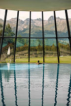 Indoor Pool kronenhof pontresina with great view