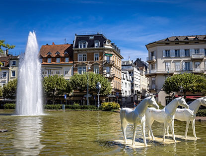 fountain in centre of Baden-Baden in Germany