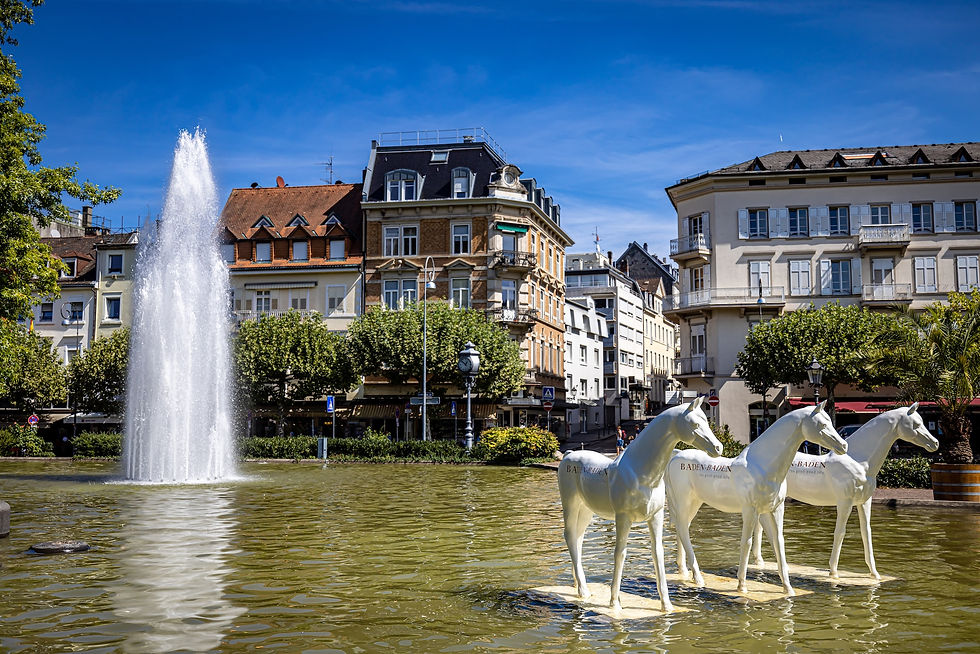 fountain in centre of Baden-Baden in Germany