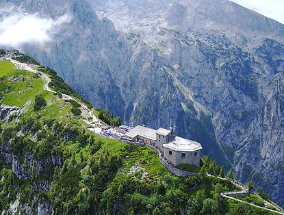 aerial view of kehlsteinhaus at the Berchtesgaden Alps