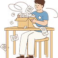 Overthinking Organizing Disorganized and Overwhelming Thoughts Vector.png