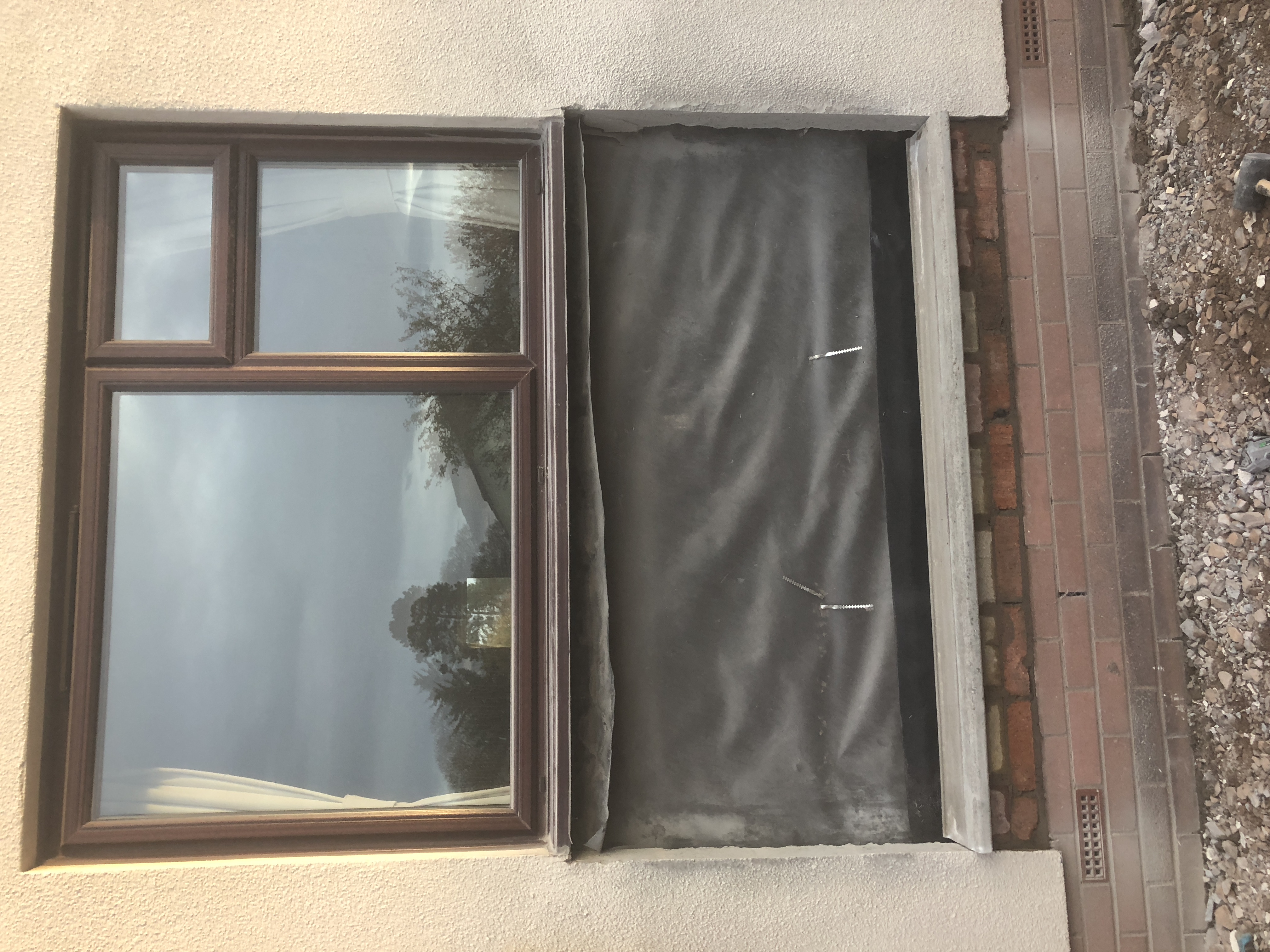 Opening cut and cill lowered