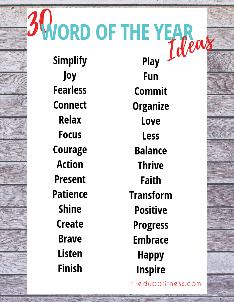 Word of the year 2019 ideas