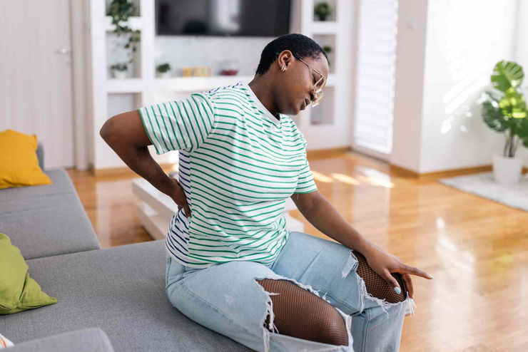 Black Woman with back pain