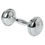 Thumbnail: Engraved Monogrammed Dumbbell Sterling Baby Rattle | Salisbury