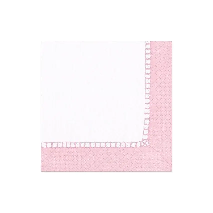 Thumbnail: Linen Border Paper Monogrammed Cocktail Napkins | Set of 100