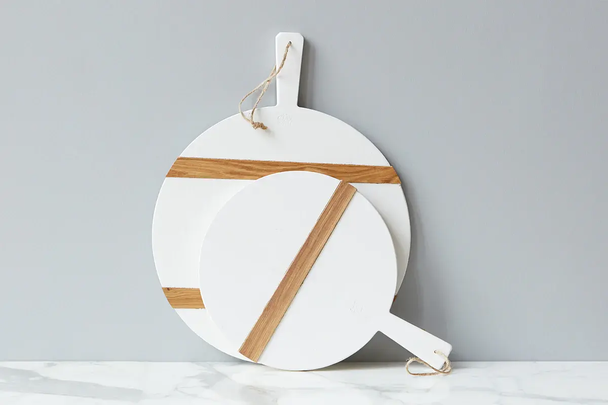 White Round Mod Charcuterie Board | 2 Sizes Available