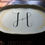 Thumbnail: Hand Painted Custom Monogram 28" Oval Scalloped Edge Tray With Garland