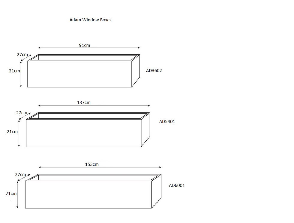 Thumbnail: Adam Window Boxes - 3 Sizes