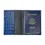 Thumbnail: Graphic Image Leather Monogrammed Passport Cover | Embossed Crocodile Sapphire