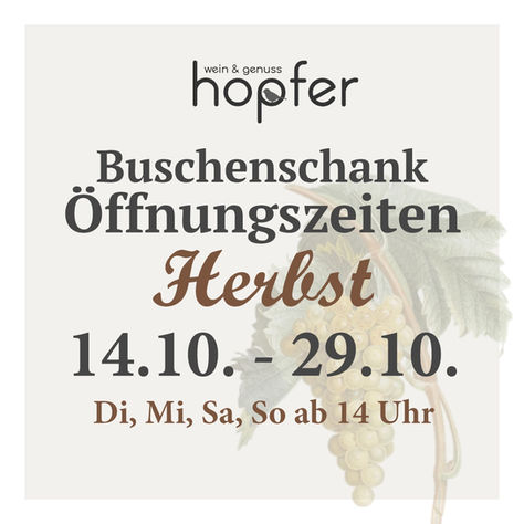 Buschenschank im Herbst