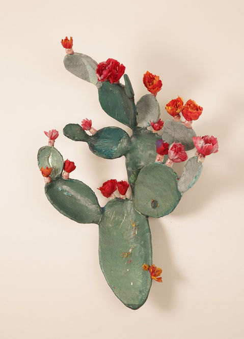 Nopal Blossom is a sculpture to educate people about how can we save our planet by recycling and not polluting the environment.