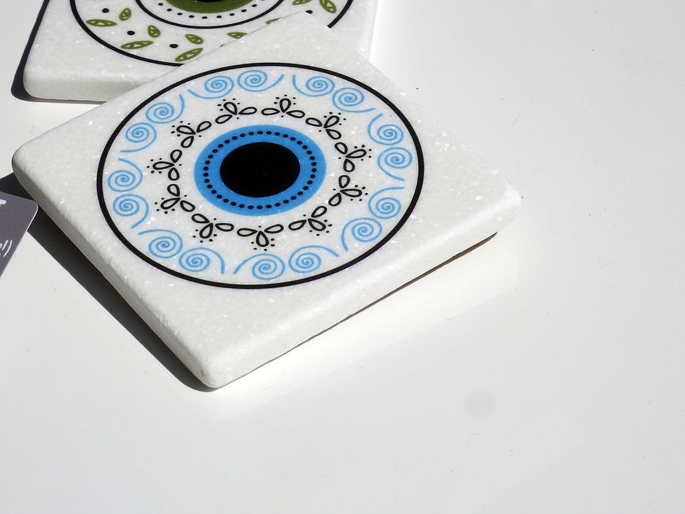 Thumbnail: Dainty Blue Eye Marble Coaster