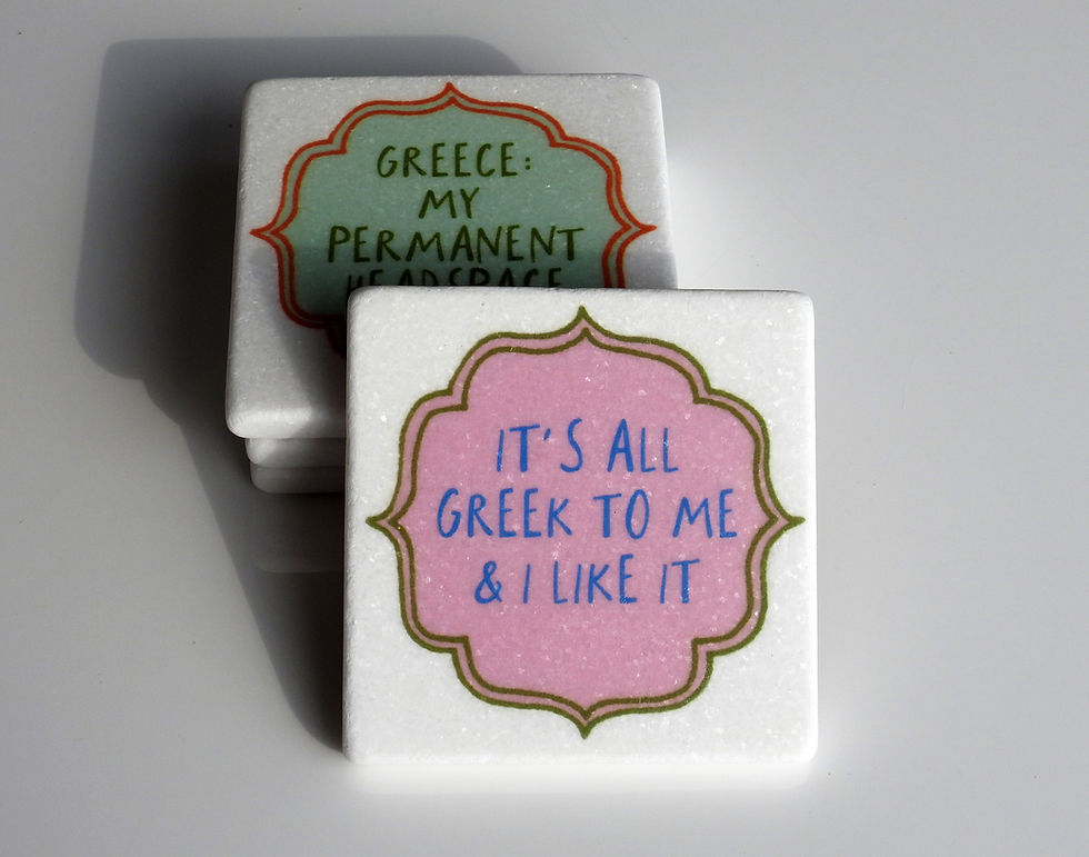 Thumbnail: It's All Greek To Me... Marble Coaster
