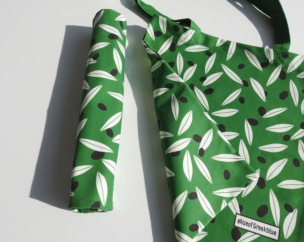 Thumbnail: Modern Olive All Over Print Cotton Canvas Tote