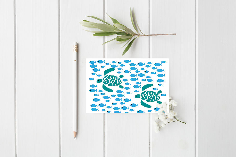 Thumbnail: Loggerhead Turtles - Caretta Caretta Postcard