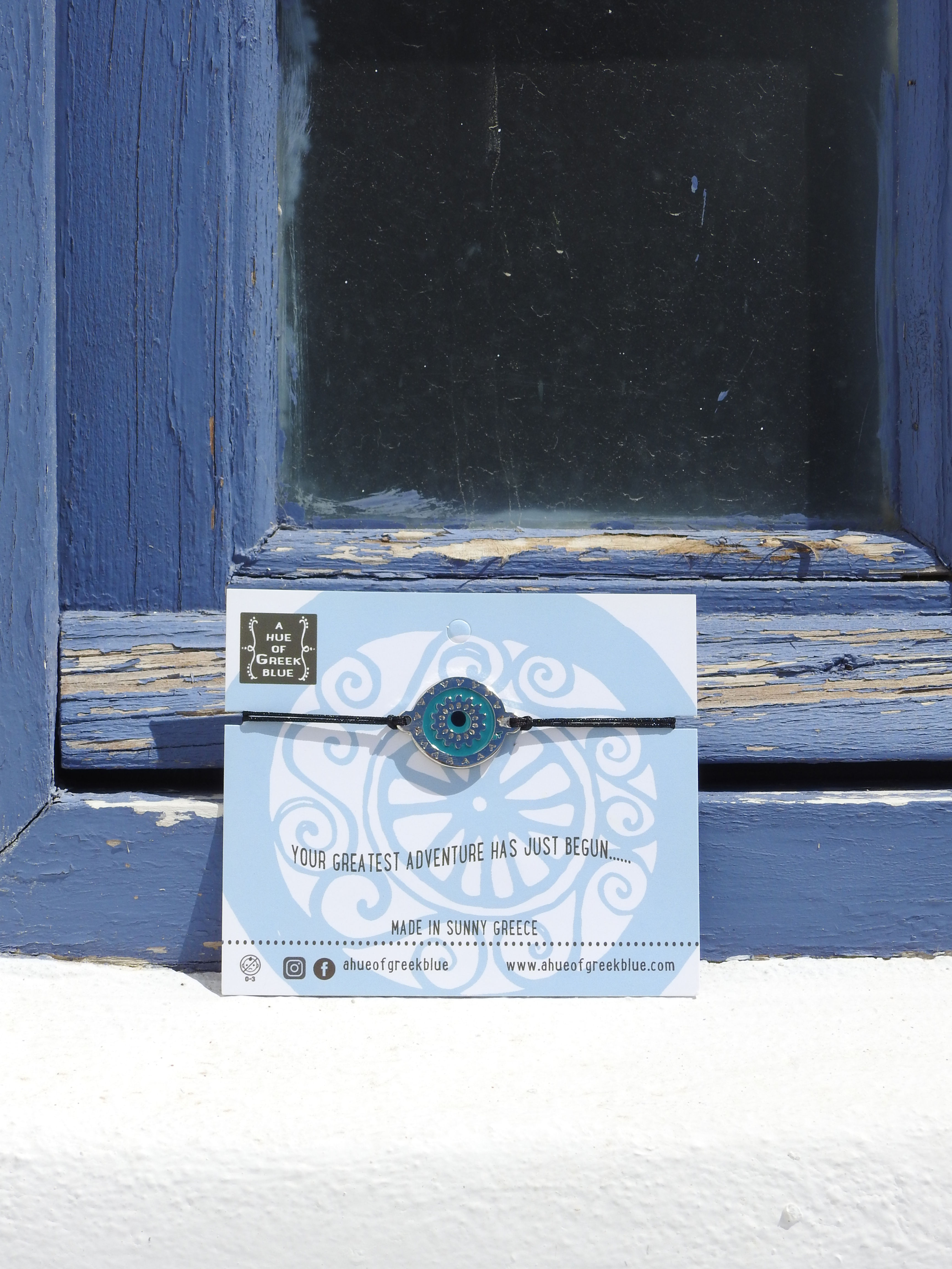 Silver Plated Eye Enamel Bracelet