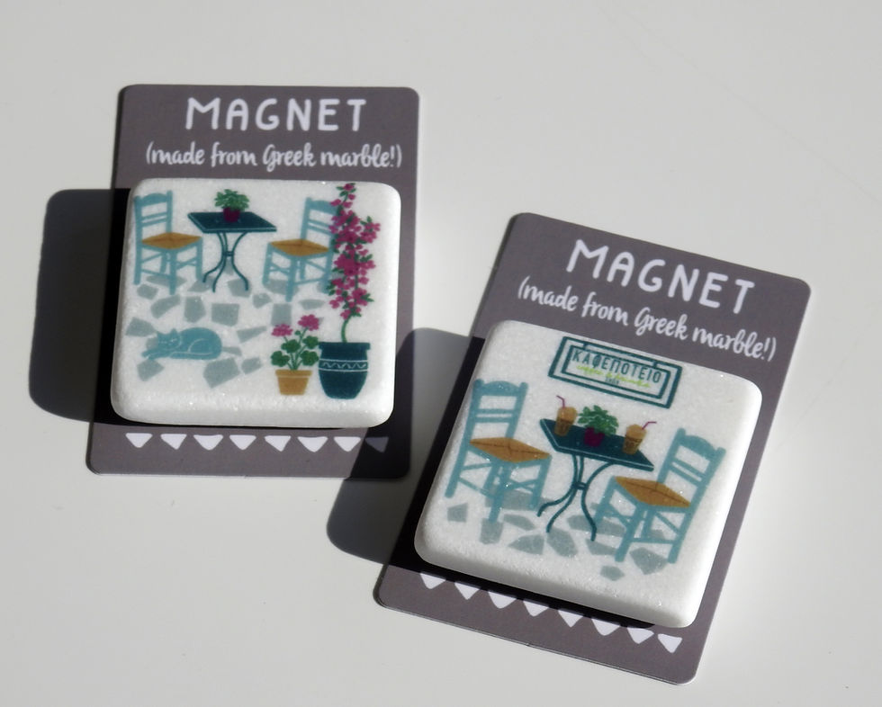 Thumbnail: Coffee and Drinks - BOUGAINVILLEA Marble Magnet