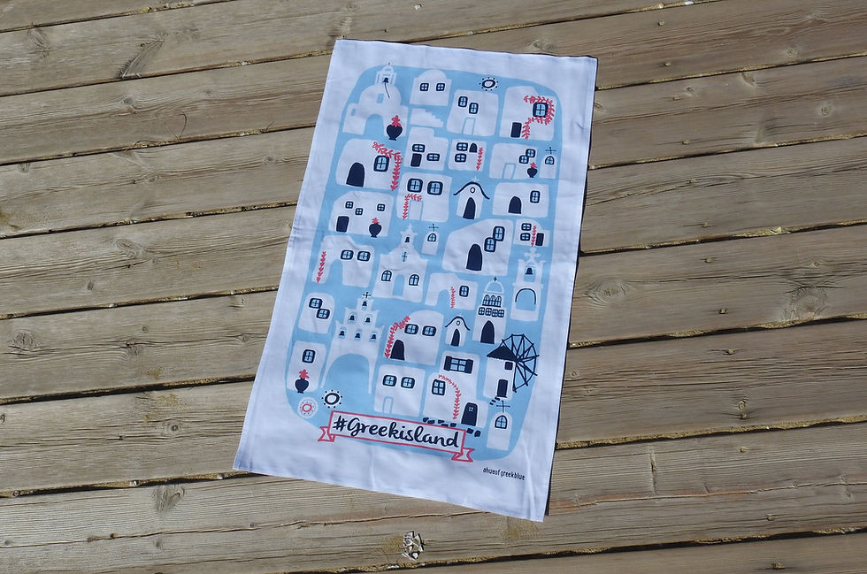 Thumbnail: Greek Island Cotton Tea Towel