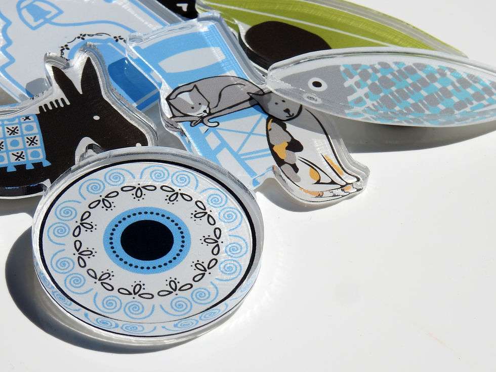 Thumbnail: Dainty Blue Eye Plexiglass Magnet
