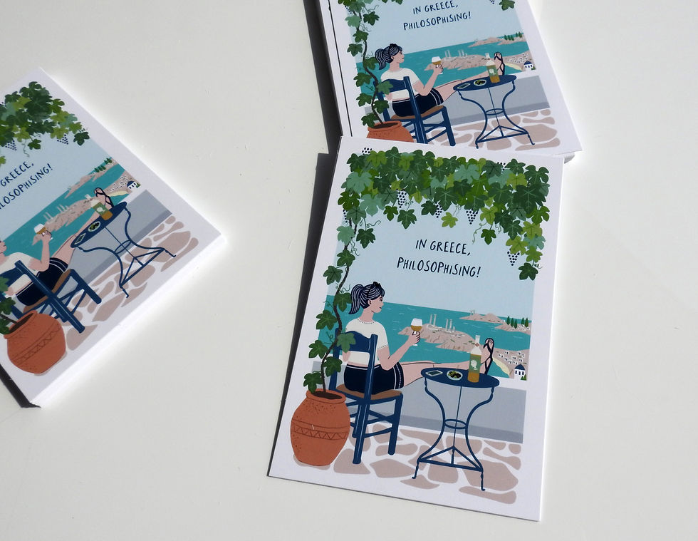 Thumbnail: Philosophising 3D Gloss Varnish Finish Postcard