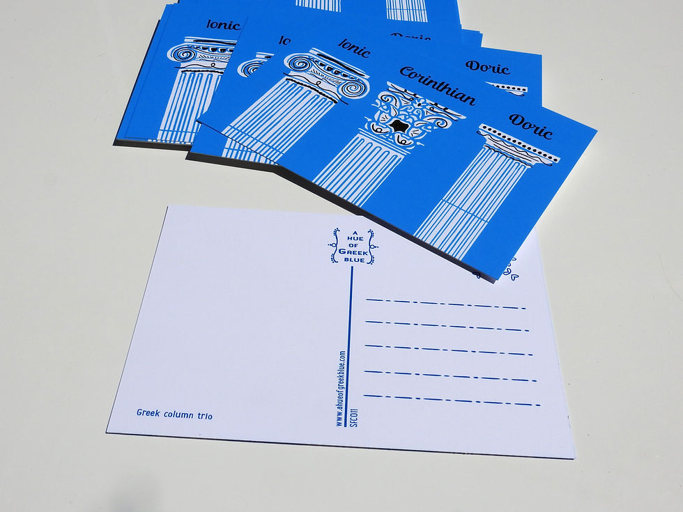 Thumbnail: Greek Column Trio Gold Foil Finish Postcard